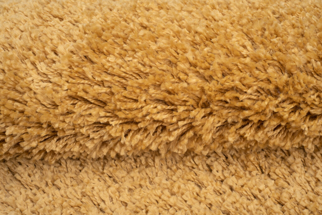 Tappeto Boho con Frange Senape Shaggy