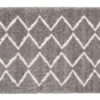 Tappeto Boho con Frange Grigio Zigzag Shaggy