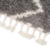 Tappeto Boho con Frange Grigio Zigzag Shaggy
