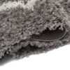 Tappeto Boho con Frange Grigio Zigzag Shaggy