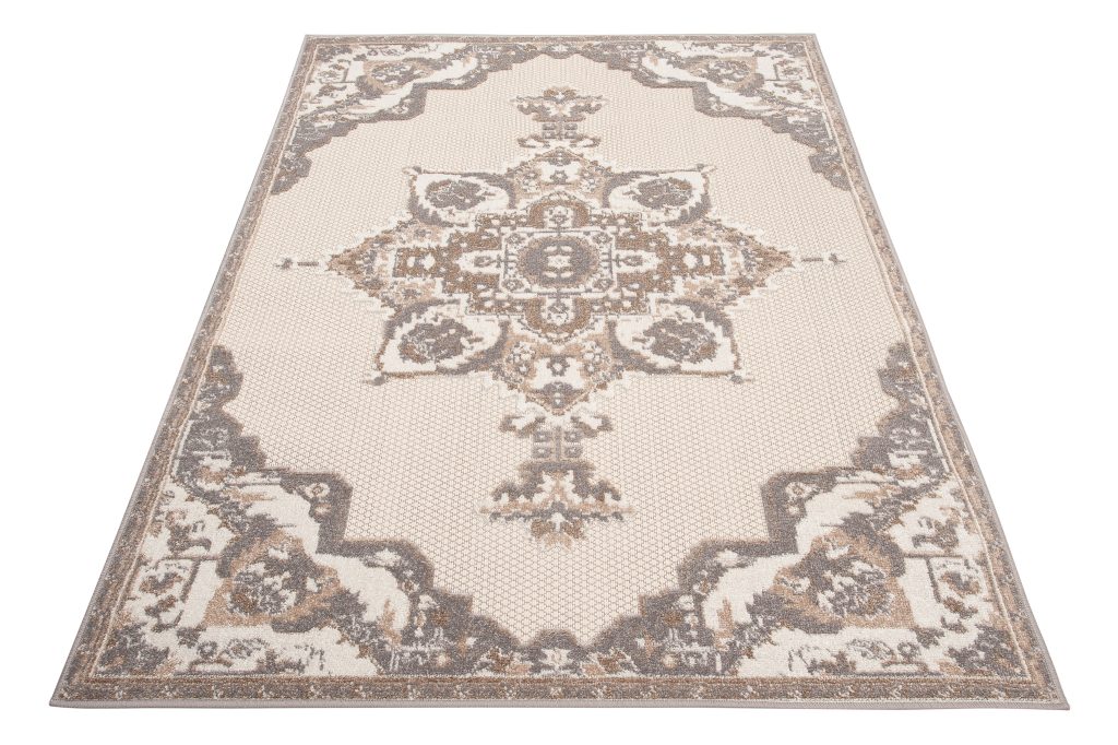 Tappeto Esterno Patio Crema Beige Vintage