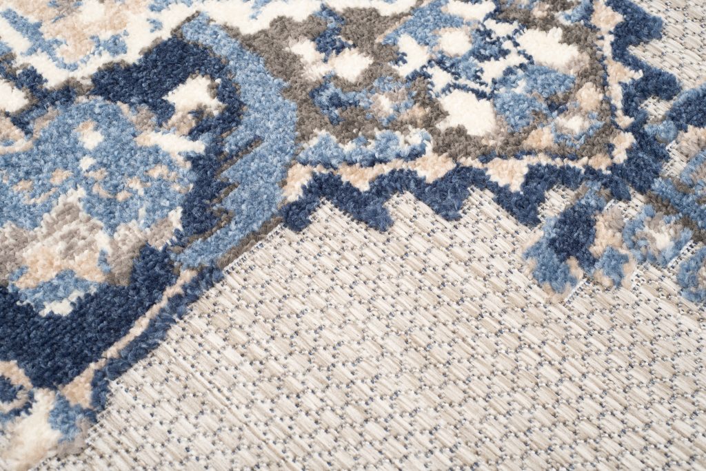 Tappeto Esterno Patio Grigio Blu Vintage