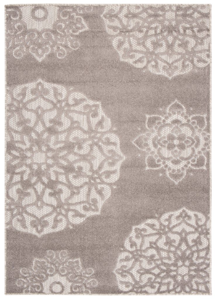 Tappeto Esterno Patio Grigio Ornamenti