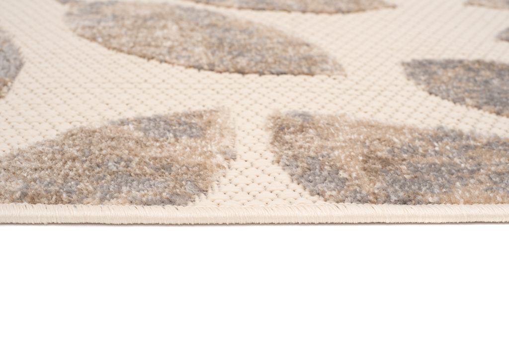Tappeto Esterno Patio Crema Beige Foglie