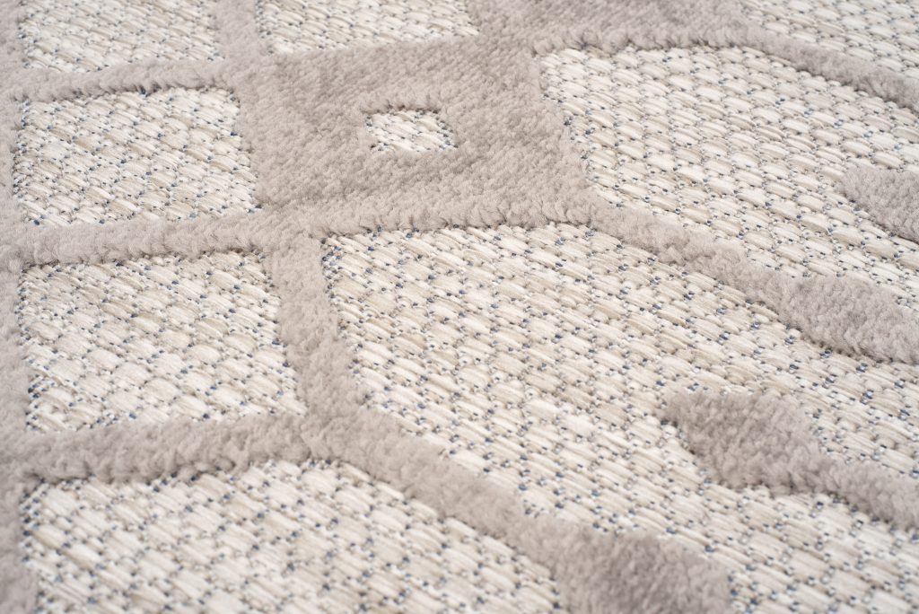 Tappeto Esterno Patio Grigio Beige Etnico