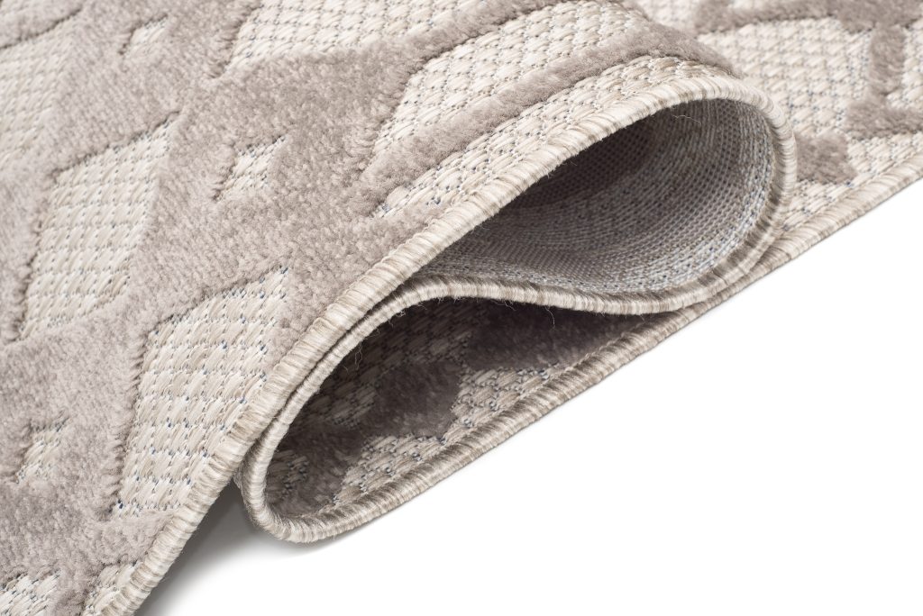Tappeto Esterno Patio Grigio Beige Etnico