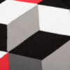 Tappeto Maya Grigio Rosso Cubi