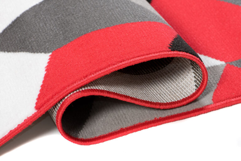 Tappeto Maya Grigio Rosso Cubi