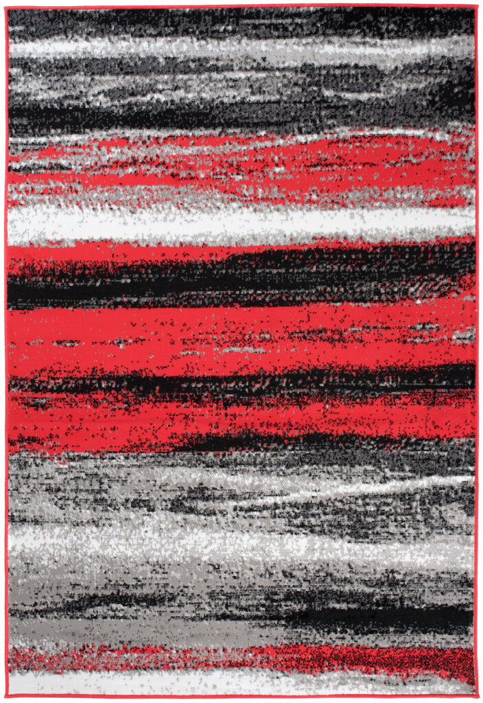 Tappeto Maya Grigio Rosso a Righe