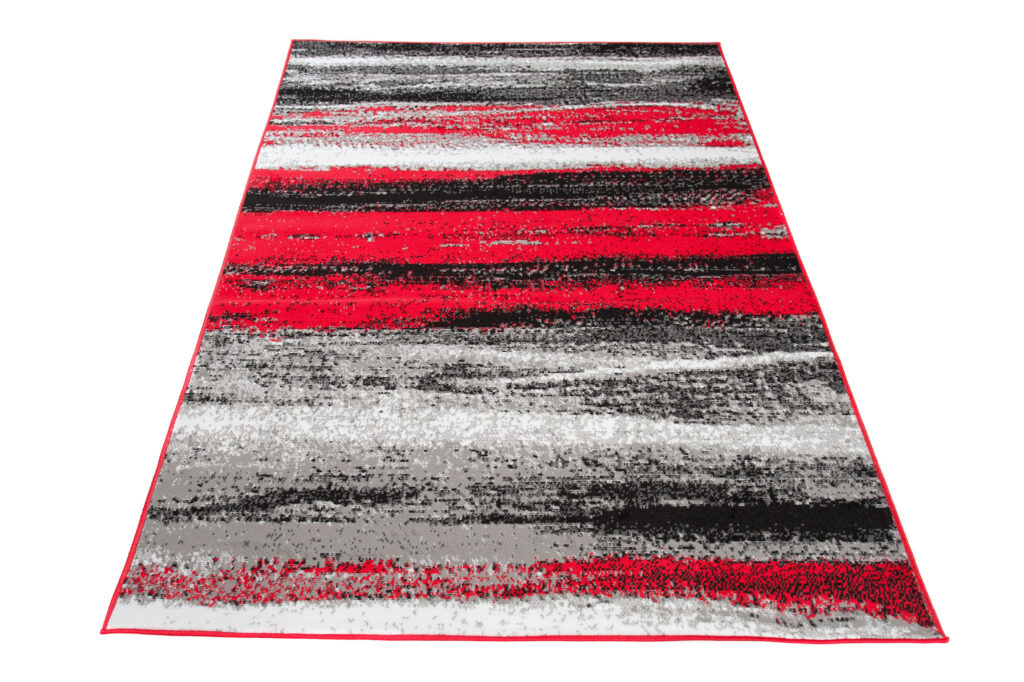Tappeto Maya Grigio Rosso a Righe