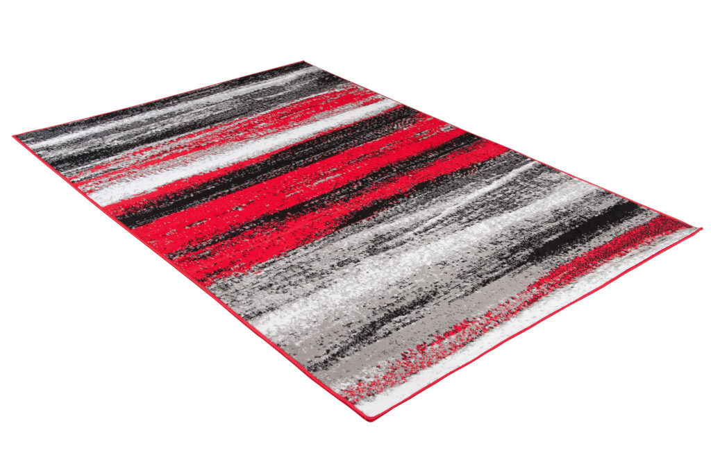 Tappeto Maya Grigio Rosso a Righe