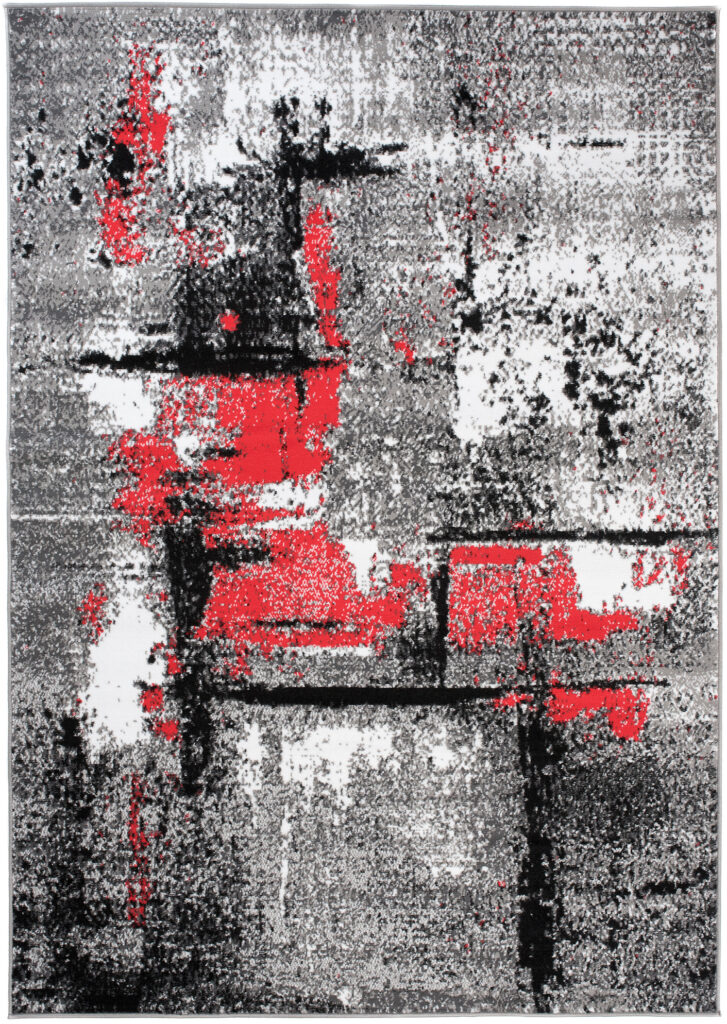 Tappeto Maya Grigio Rosso Sfumature