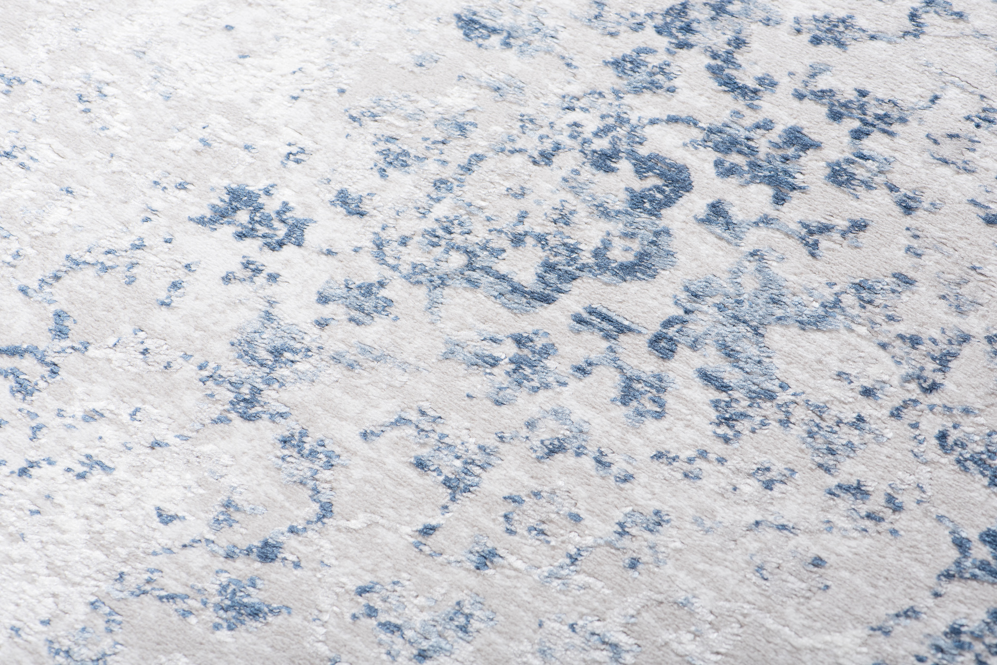 Tappeto Sky Blu Grigio Cornice Ornamenti