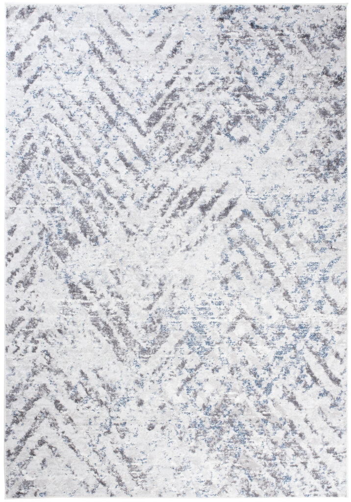 Tappeto Sky Grigio Blu Moderno Zigzag