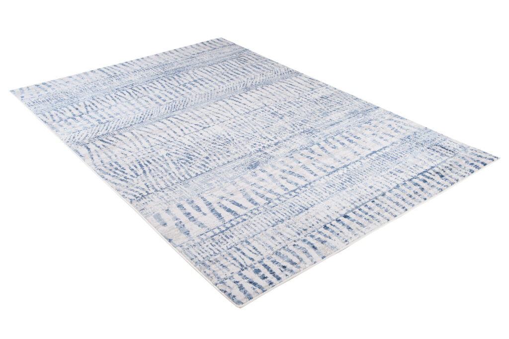 Tappeto Sky Blu Crema Etnico Strisce