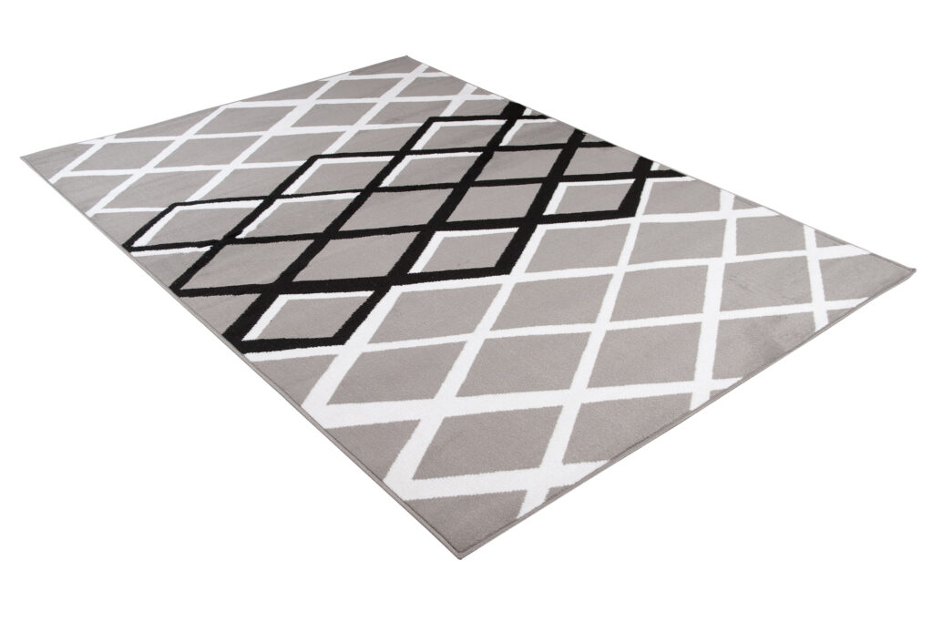 Tappeto Dream Nero Grigio Geometrico Soggiorno Salotto Pelo Corto