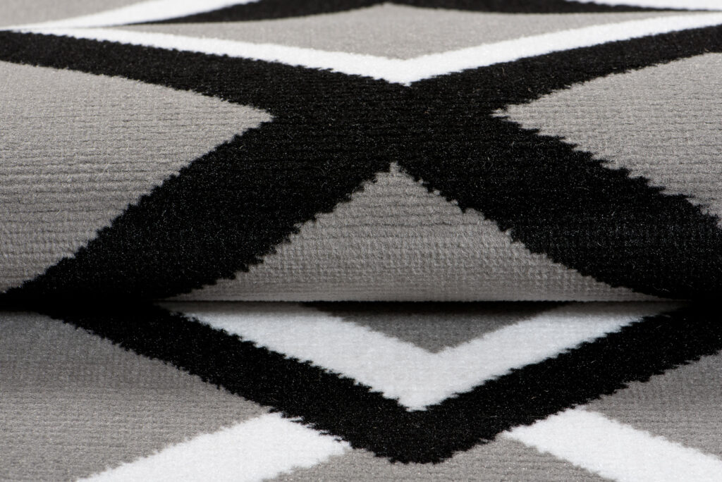 Tappeto Dream Nero Grigio Geometrico Soggiorno Salotto Pelo Corto