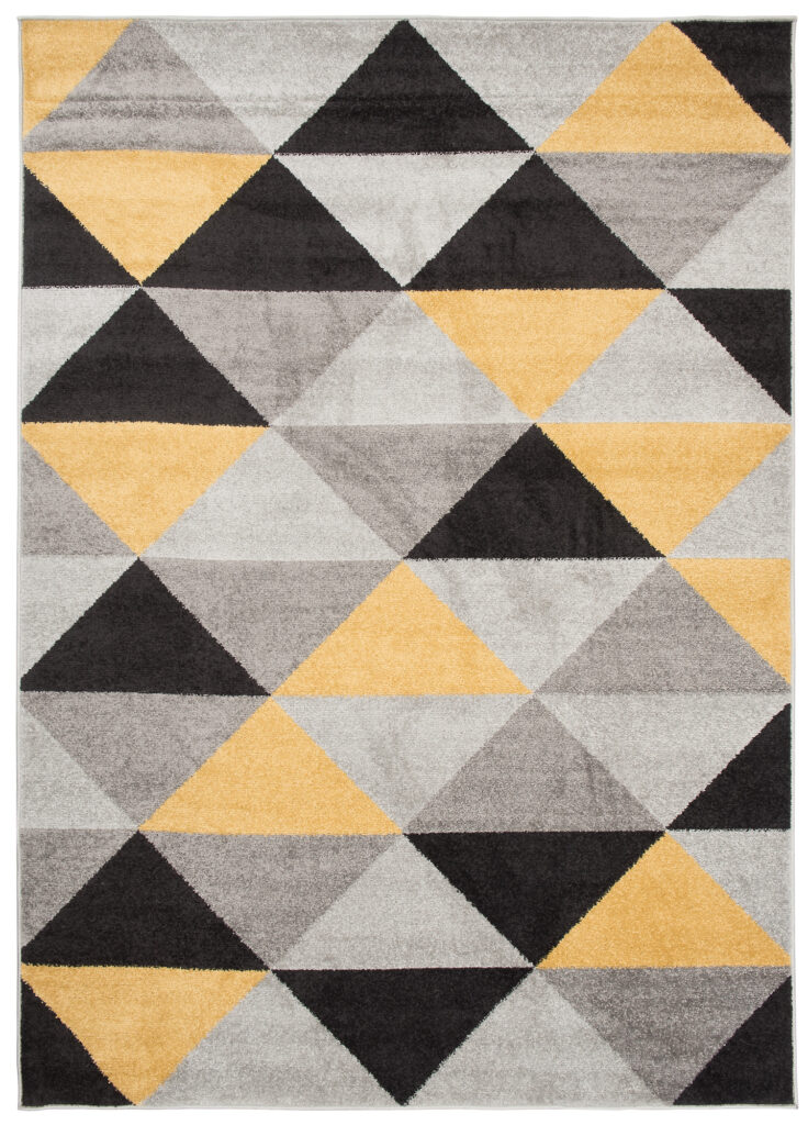 Tappeto Lazur Grigio Arancione Geometrico Triangoli