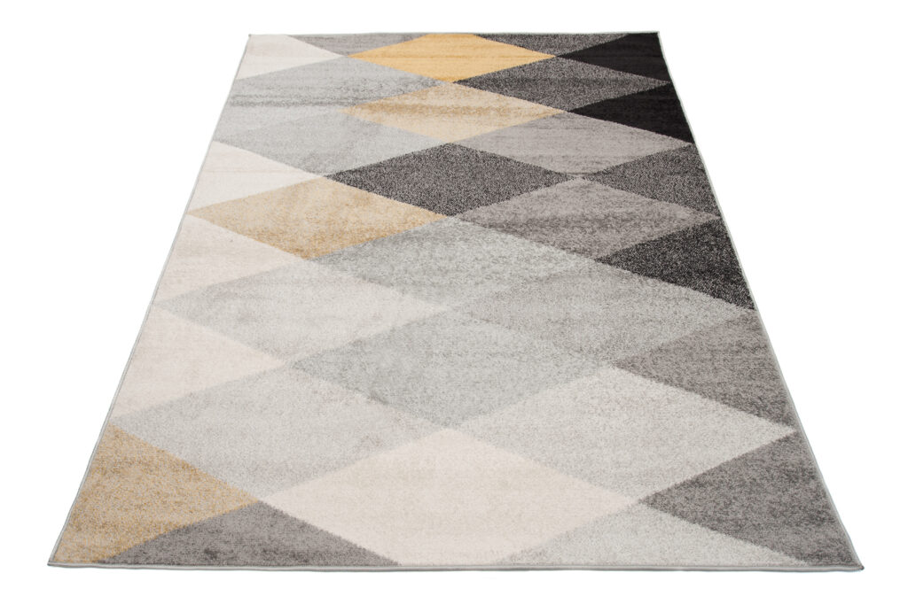 Tappeto Lazur Grigio Giallo Geometrico Rombi
