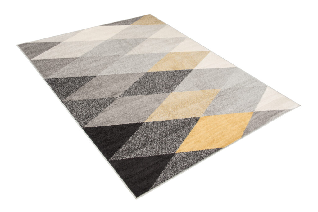 Tappeto Lazur Grigio Giallo Geometrico Rombi