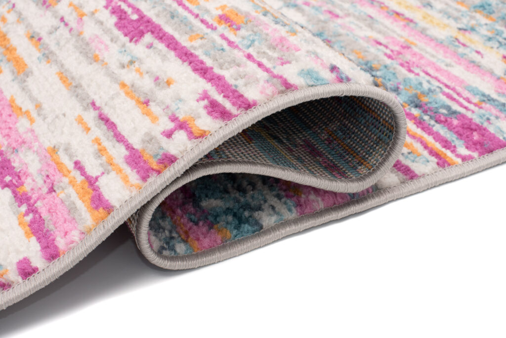 Tappeto Lazur Rosa Multicolore Astratto Linee