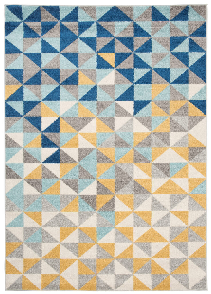 Tappeto Lazur Grigio Multicolore Geometrico Piccoli Triangoli
