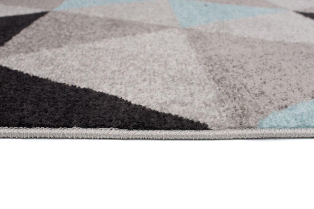Tappeto Lazur Grigio Turchese Geometrico Triangoli