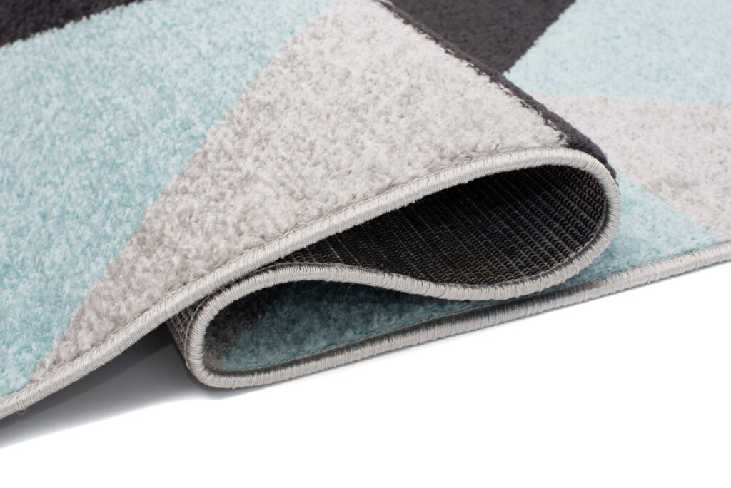 Tappeto Lazur Grigio Turchese Geometrico Triangoli