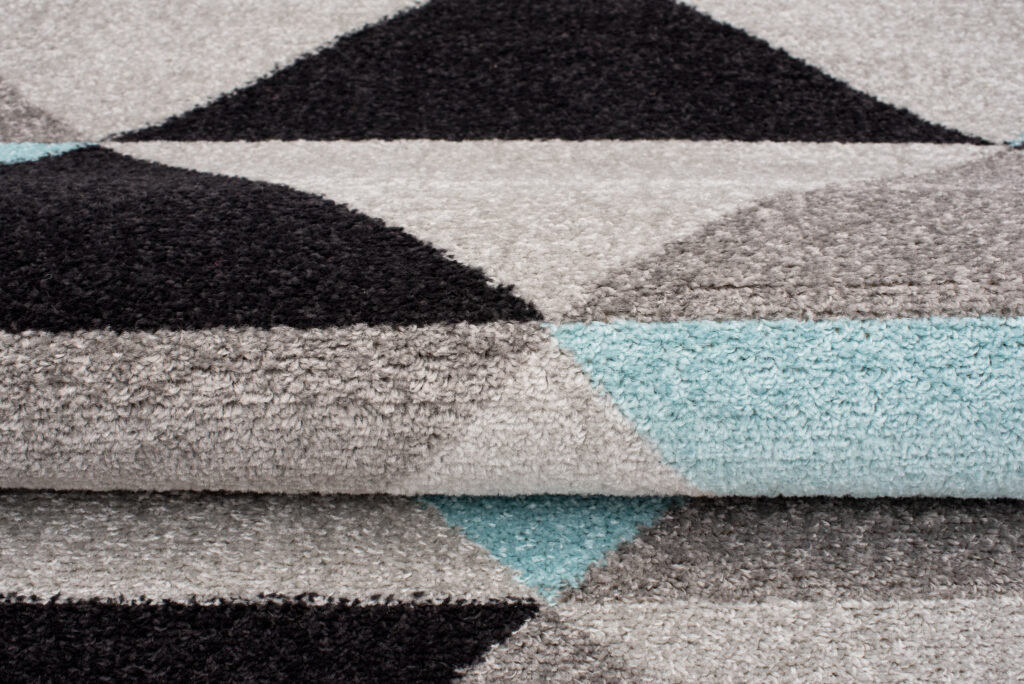 Tappeto Lazur Grigio Turchese Geometrico Triangoli