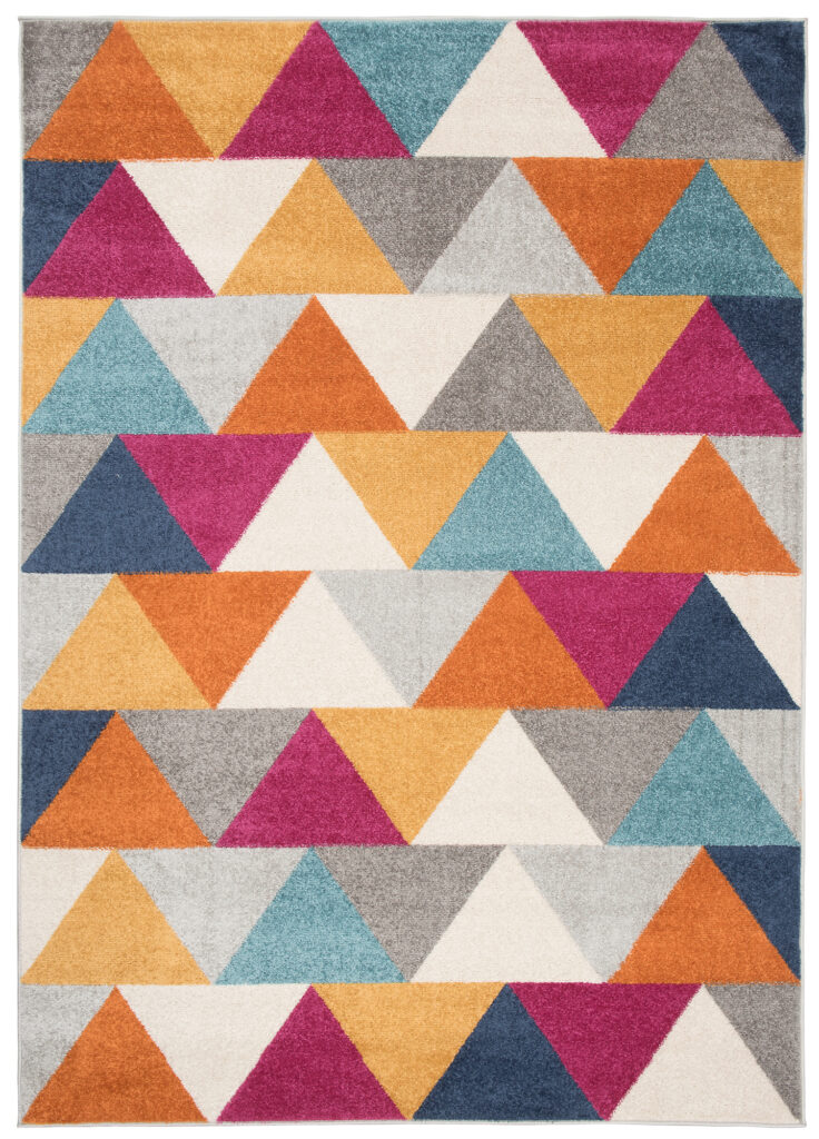 Tappeto Lazur Arancione Multicolore Geometrico Triangoli