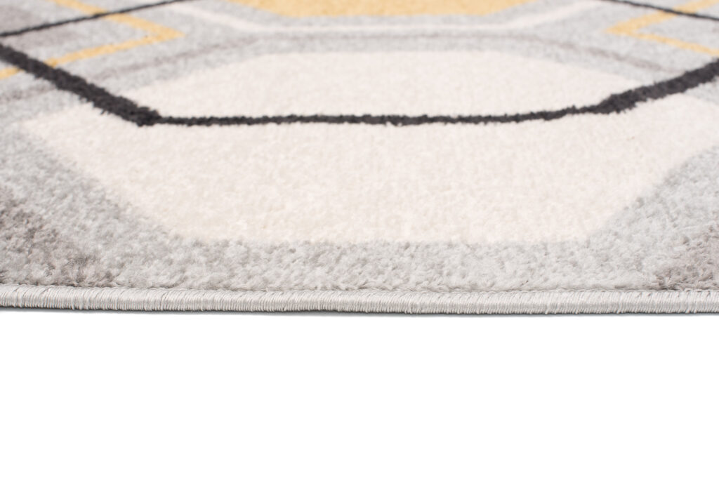 Tappeto Lazur Grigio Giallo Crema Geometrico Cubo