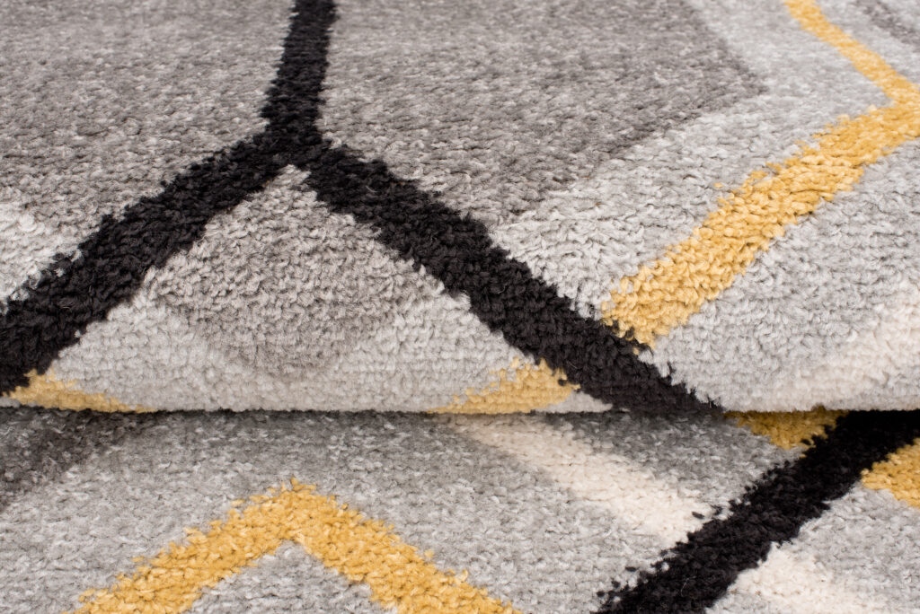 Tappeto Lazur Grigio Giallo Crema Geometrico Cubo