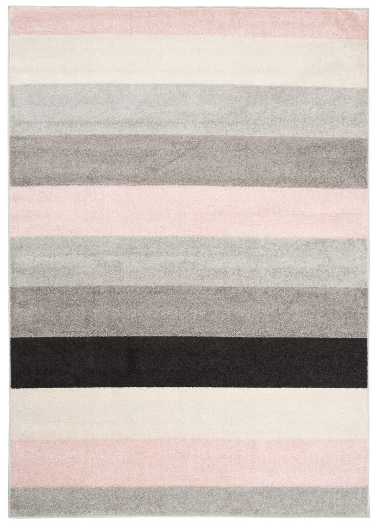 Tappeto Lazur Grigio Chiaro Rosa Geometrico Linee