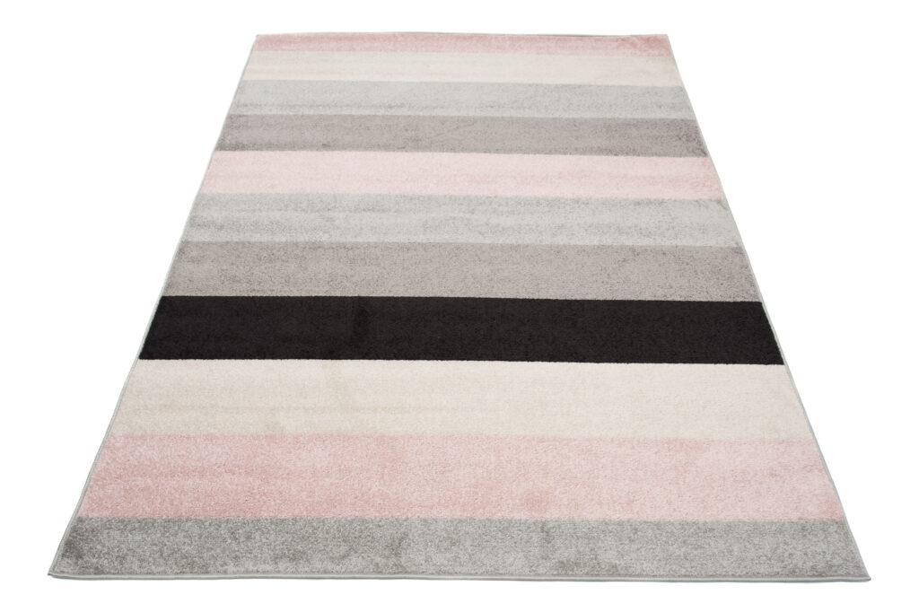 Tappeto Lazur Grigio Chiaro Rosa Geometrico Linee