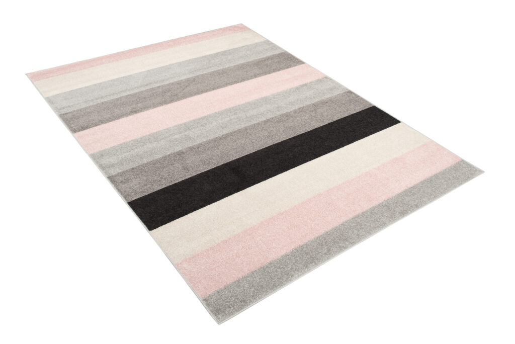 Tappeto Lazur Grigio Chiaro Rosa Geometrico Linee