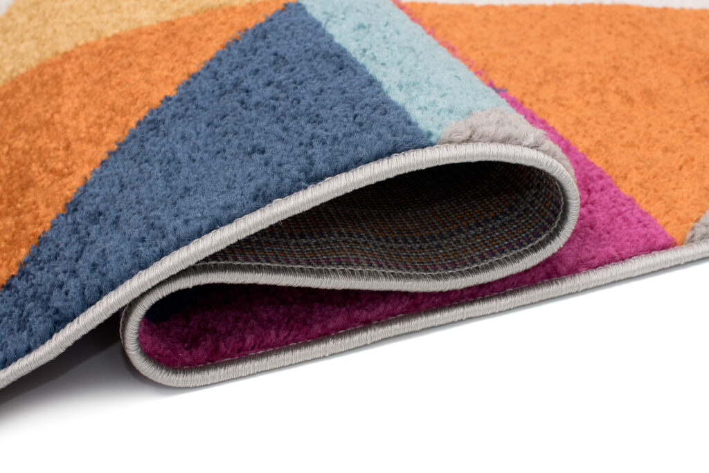 Tappeto Lazur Rosa Multicolore Geometrico Triangoli