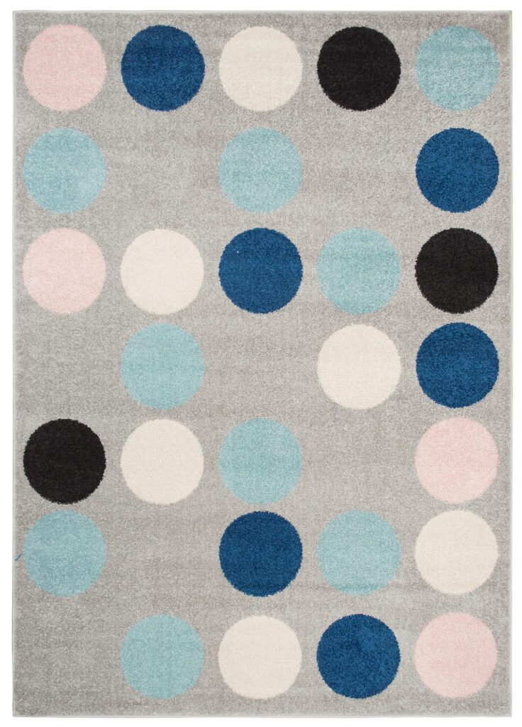 Tappeto Lazur Grigio Blu Geometrico Cerchi