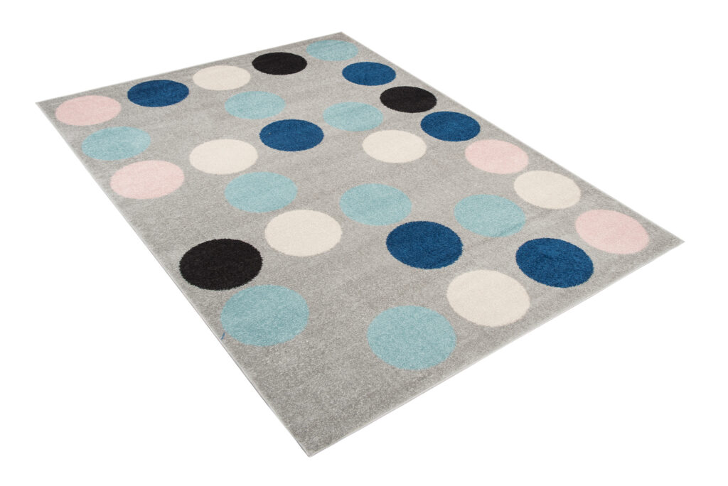 Tappeto Lazur Grigio Blu Geometrico Cerchi