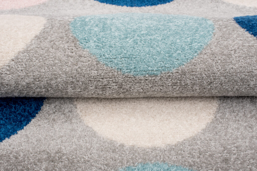 Tappeto Lazur Grigio Blu Geometrico Cerchi