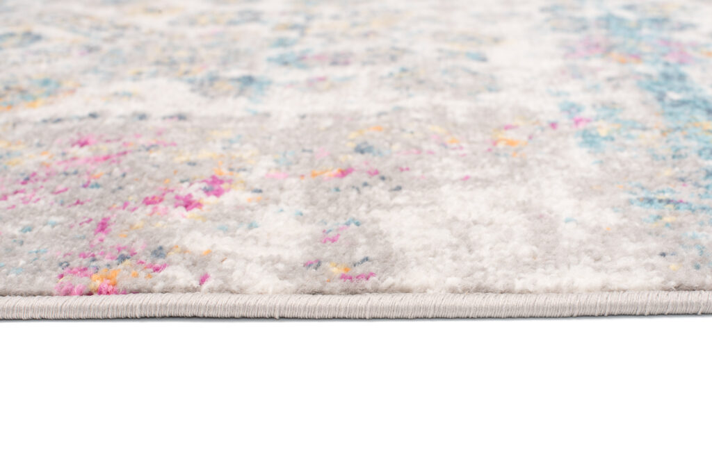 Tappeto Lazur Blu Grigio Vintage Floreale