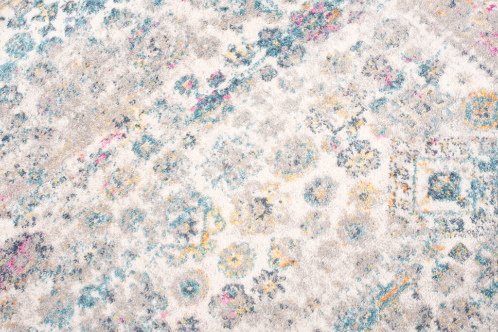 Tappeto Lazur Blu Grigio Vintage Floreale