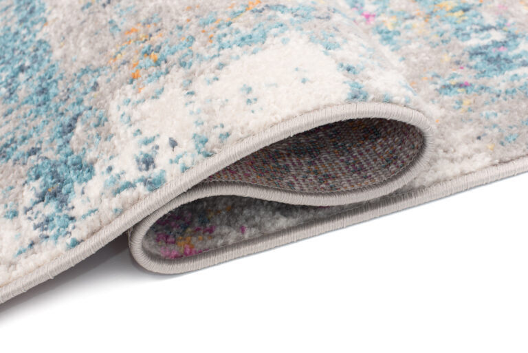 Tappeto Lazur Blu Grigio Vintage Floreale