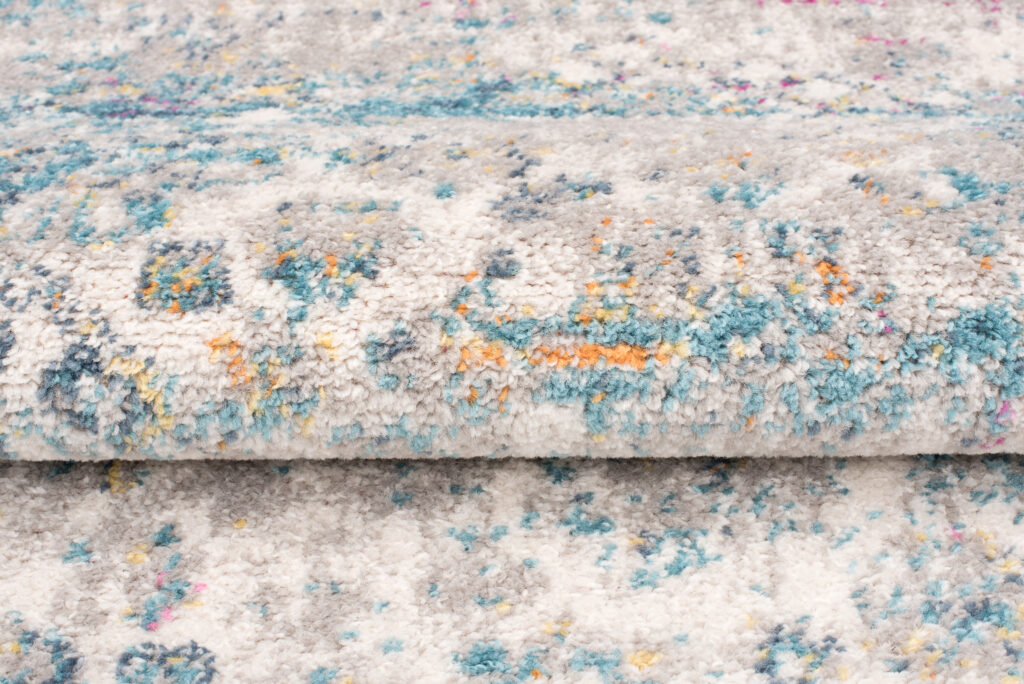 Tappeto Lazur Blu Grigio Vintage Floreale