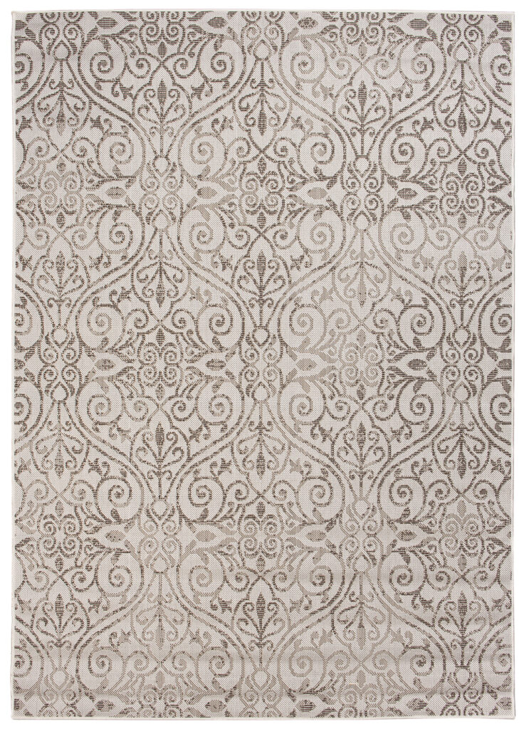 Tappeto Capri Salotto Terazzo Cucina Floreale Beige Esterno Interno
