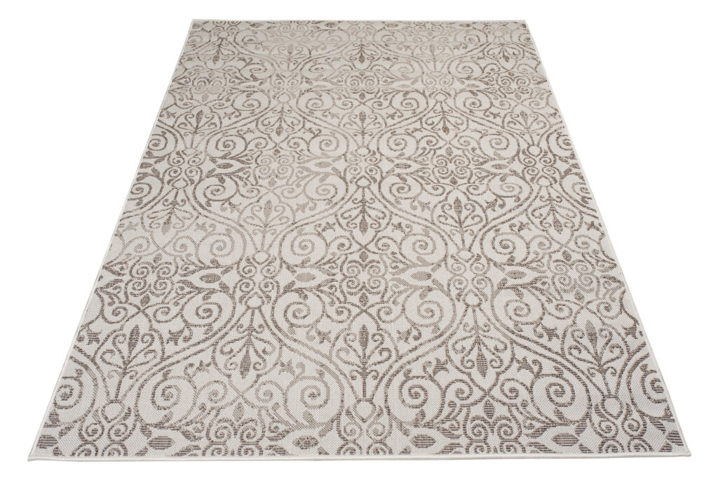 Tappeto Capri Salotto Terazzo Cucina Floreale Beige Esterno Interno