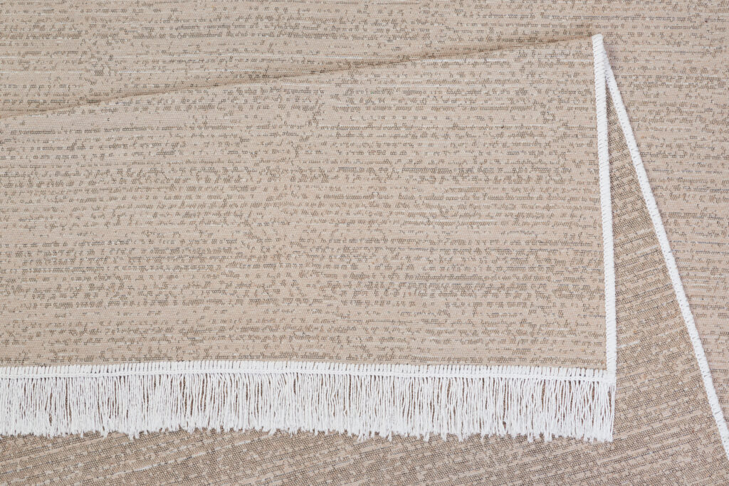 Tappeto Azteca Cotone Beige con Frange