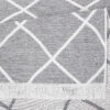 Tappeto Azteca Cotone Grigio Rombi con Frange