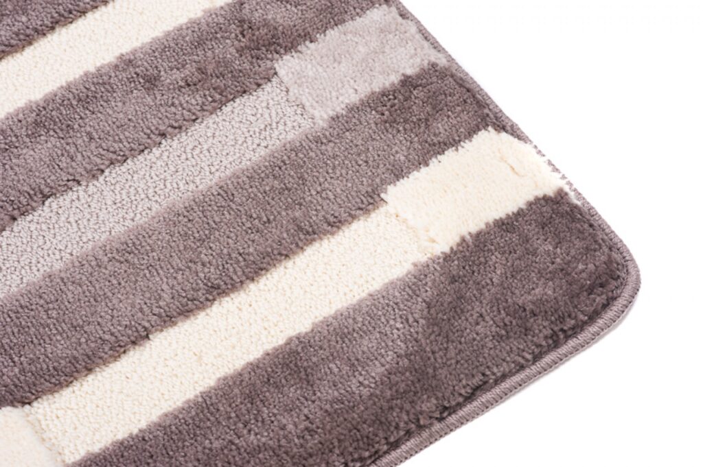 Tappetino Bagno Mono 1 Pz Tappeto Shaggy Marrone Antiscivolo