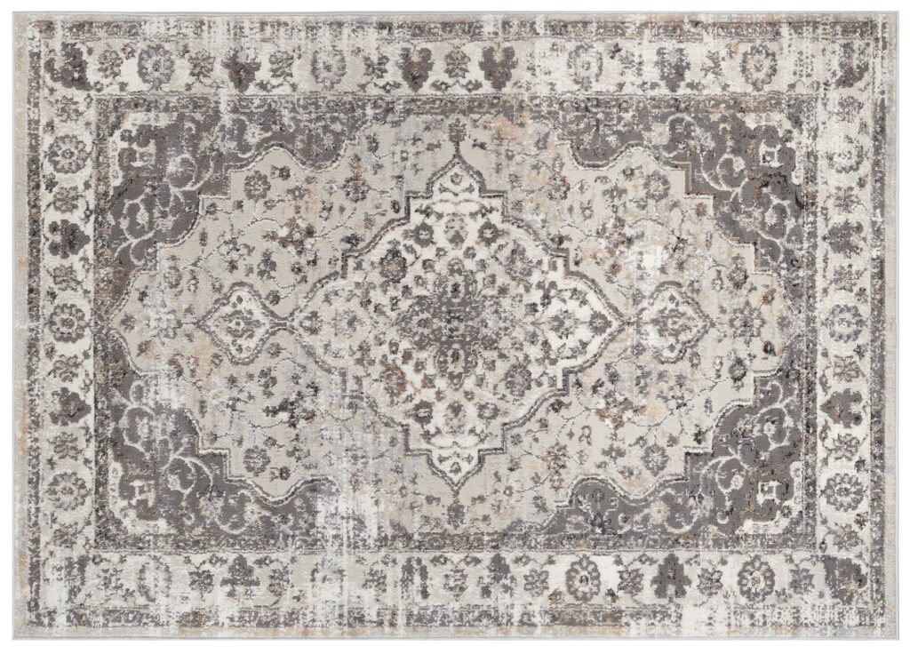 Tappeto Valley Grigio Scuro Vintage Cornice