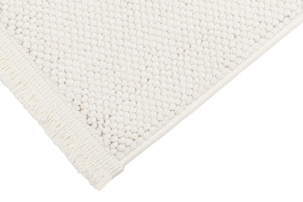 Tappeto Agra Crema Moderno con Frange